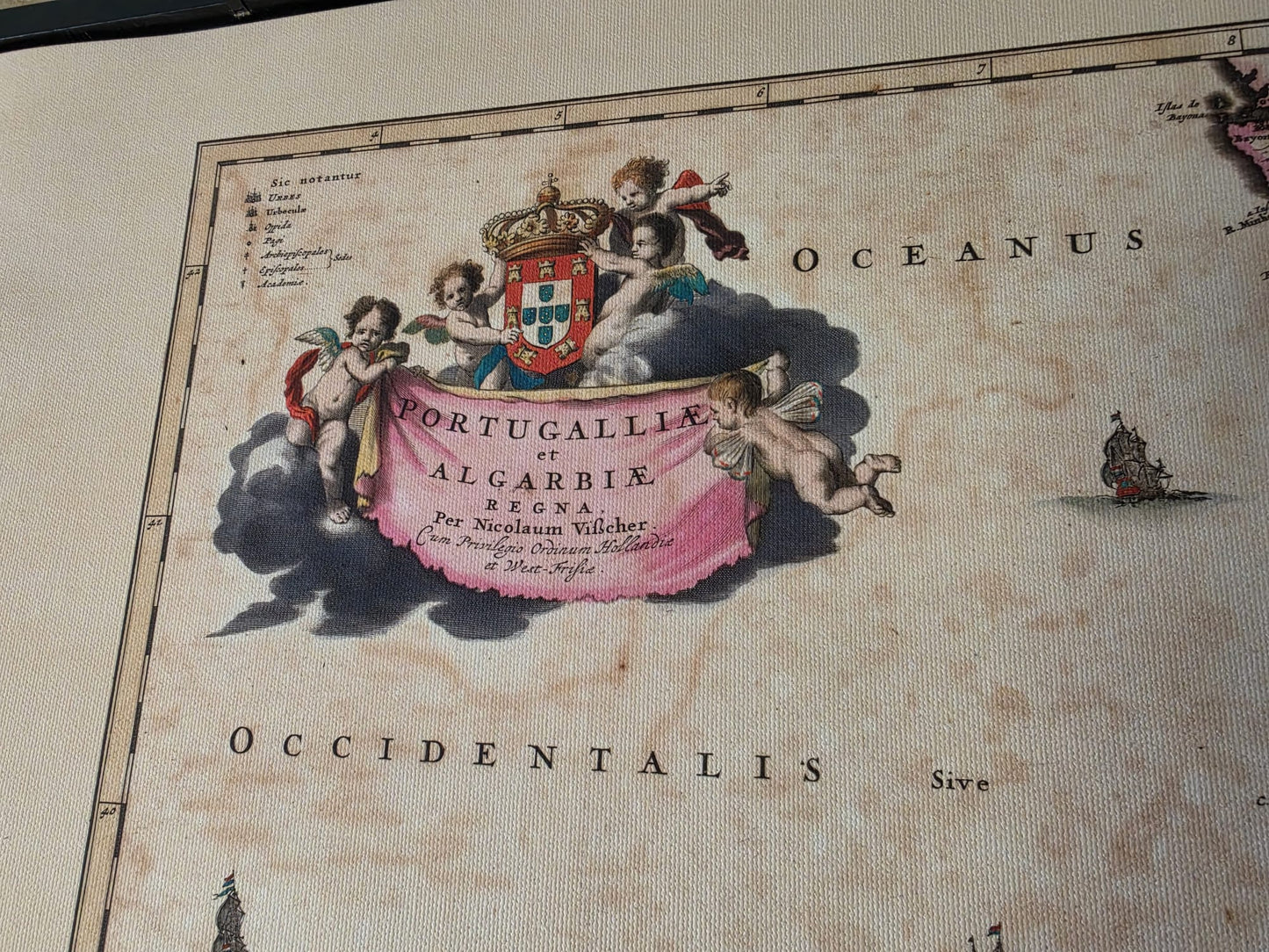 Portugal Karte Poster (1690) - Vintage Algarve Königreiche Wandkunst
