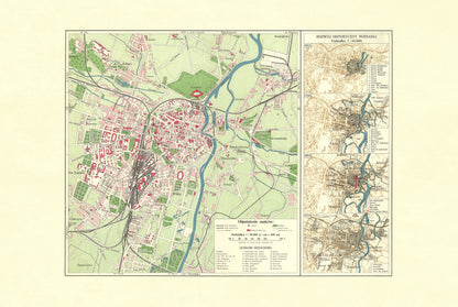 Poznań City Map Poster (1932) - Vintage Polish City Plan & Historical Growth Maps