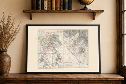Rome in the Time of the Emperors - Historical Map Poster