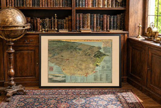 San Francisco Exposition City Map Poster (1915) - Vintage Bird’s-Eye View Wall Art
