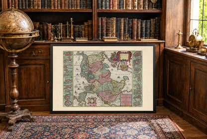 Schleswig & Holstein 1665 - 16 Town Plans - Joan Blaeu Historical Map Poster