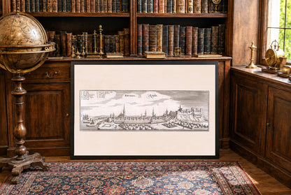 Tallinn City Map Poster (1652) - Vintage Reval Engraving Wall Art