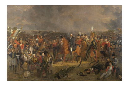 Bitwa pod Waterloo 1824 - Jan Willem Pieneman - Napoleon i Wellington - Historyczny Plakat z Obrazem