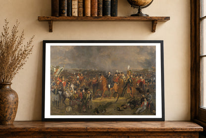 Bitwa pod Waterloo 1824 - Jan Willem Pieneman - Napoleon i Wellington - Historyczny Plakat z Obrazem