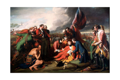Śmierć Generała Wolfe'a 1770 - Benjamin West - Wojna Siedmioletnia - Historyczny Plakat z Obrazem