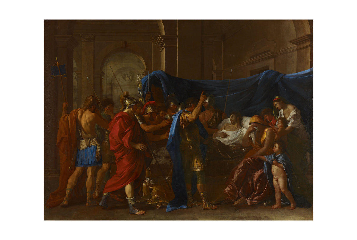 The Death of Germanicus 1627 - Nicolas Poussin - Ancient Roman Empire Historical Poster