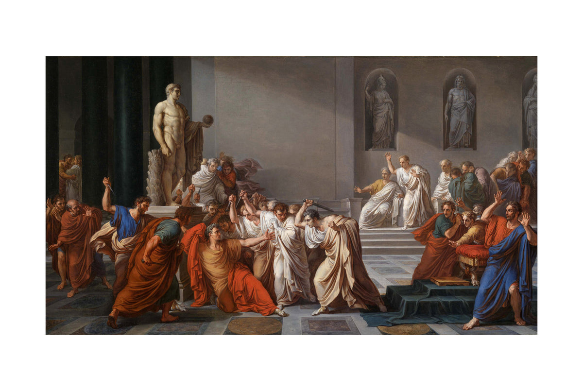 The Death of Julius Caesar 1806 - Vincenzo Camuccini - Ancient Rome Historical Painting Poster