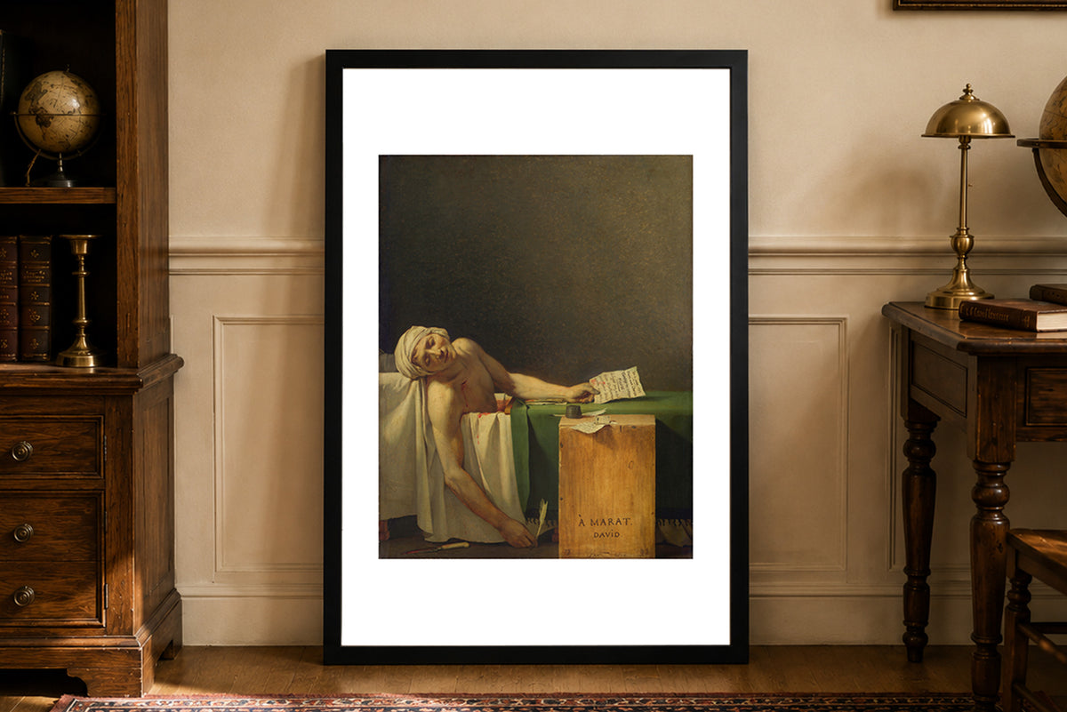 La Mort de Marat 1793 - Jacques-Louis David - Révolution Française - Affiche Peinture Historique