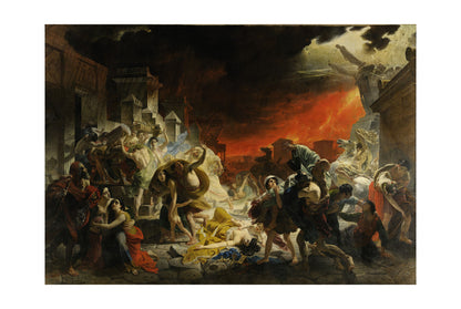 The Last Day of Pompeii 1833 - Karl Bryullov - Mount Vesuvius Eruption Historical Painting Poster