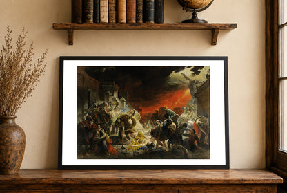 The Last Day of Pompeii 1833 - Karl Bryullov - Mount Vesuvius Eruption Historical Painting Poster