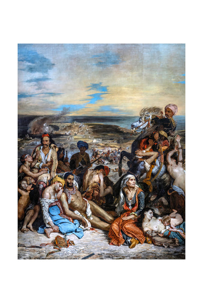 Masakra na Chios 1824 - Eugène Delacroix - Wojna o Niepodległość Grecji - Historyczny Plakat z Obrazem