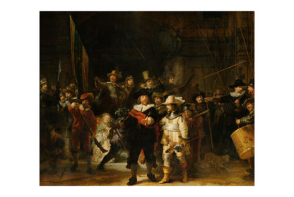 Straż Nocna 1642 - Rembrandt van Rijn - Złoty Wiek Holandii - Historyczny Plakat z Obrazem