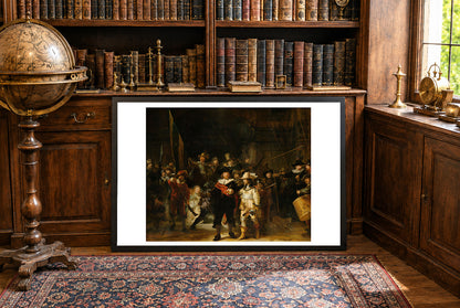 Straż Nocna 1642 - Rembrandt van Rijn - Złoty Wiek Holandii - Historyczny Plakat z Obrazem