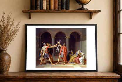 The Oath of the Horatii 1784 - Jacques-Louis David - Ancient Rome Neoclassical Painting Poster