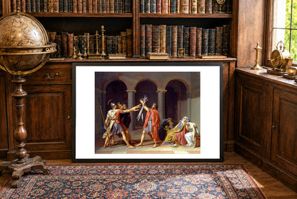 The Oath of the Horatii 1784 - Jacques-Louis David - Ancient Rome Neoclassical Painting Poster