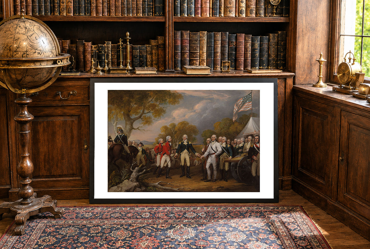 La Capitulation du Général Burgoyne 1821 - John Trumbull - Révolution Américaine - Affiche Peinture Historique