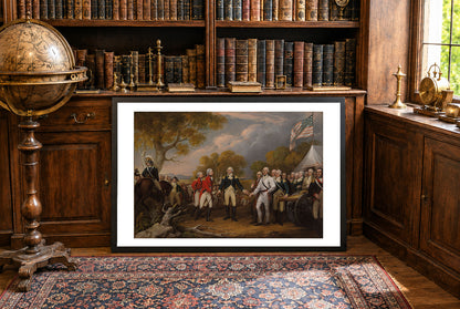 La Capitulation du Général Burgoyne 1821 - John Trumbull - Révolution Américaine - Affiche Peinture Historique