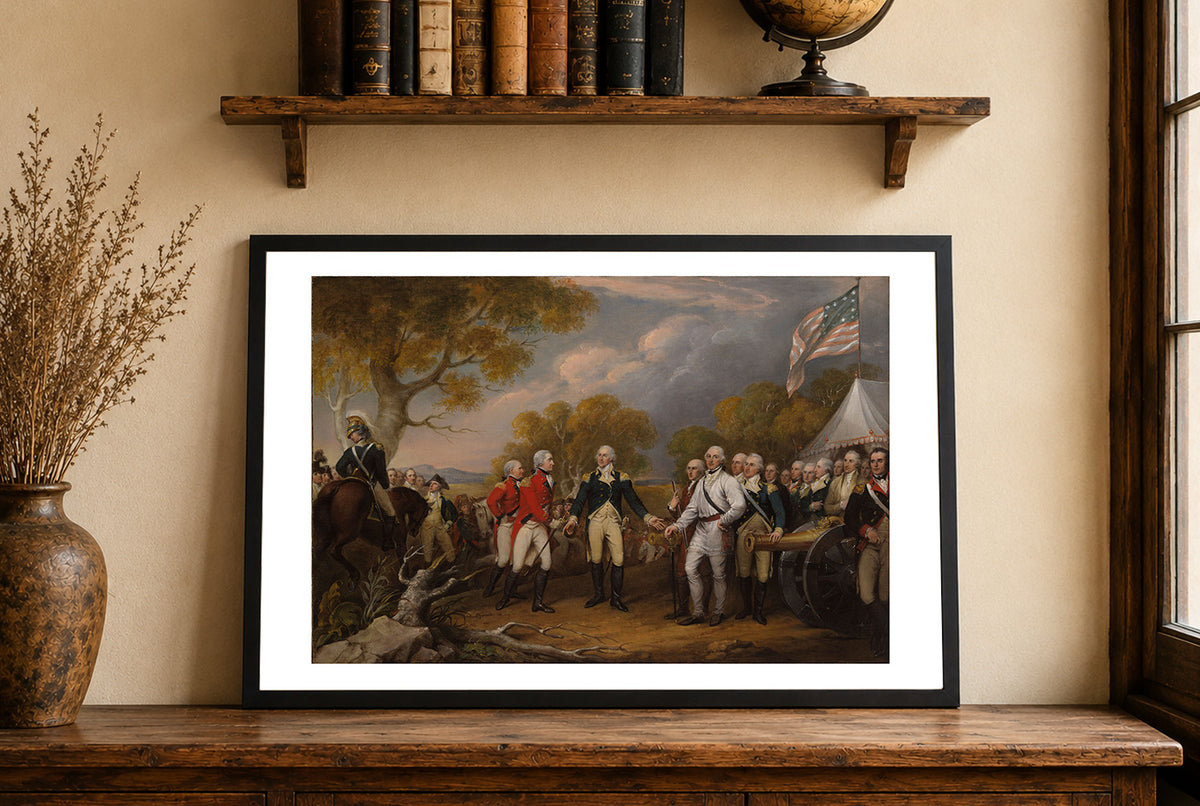 La Capitulation du Général Burgoyne 1821 - John Trumbull - Révolution Américaine - Affiche Peinture Historique