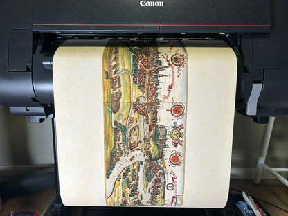 Vintage Krakau Karten Wandkunst - 1618 Cracovia Metropolis Gravur Druck