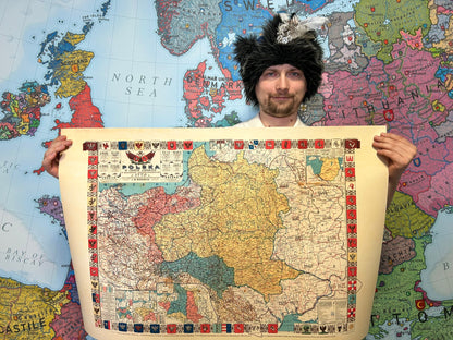 Vintage Karte von 1770 des polnisch-litauischen Commonwealth und der Teilungen