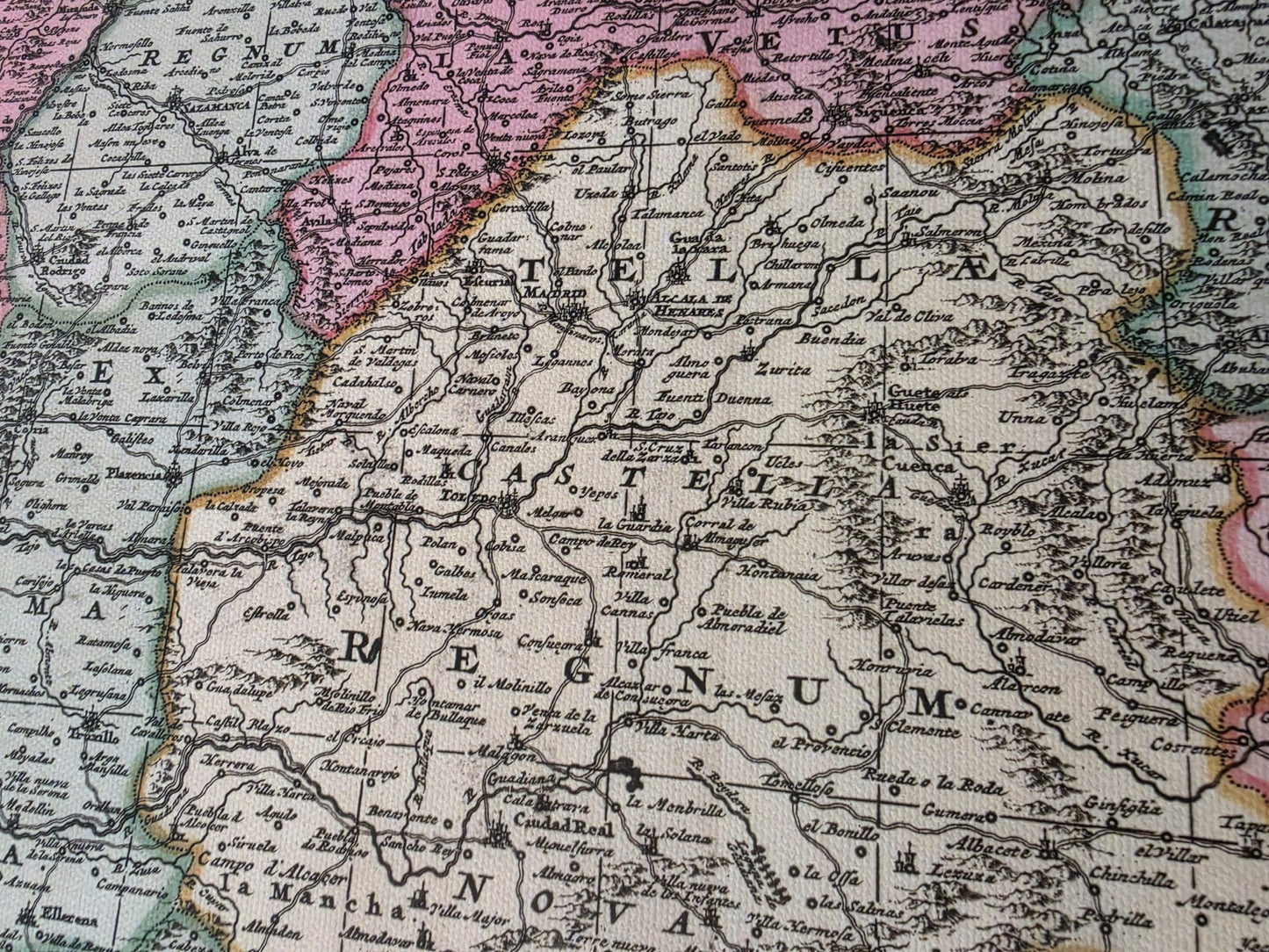 Vintage Map of Iberia 1740 - Spain and Portugal Historical Wall Art