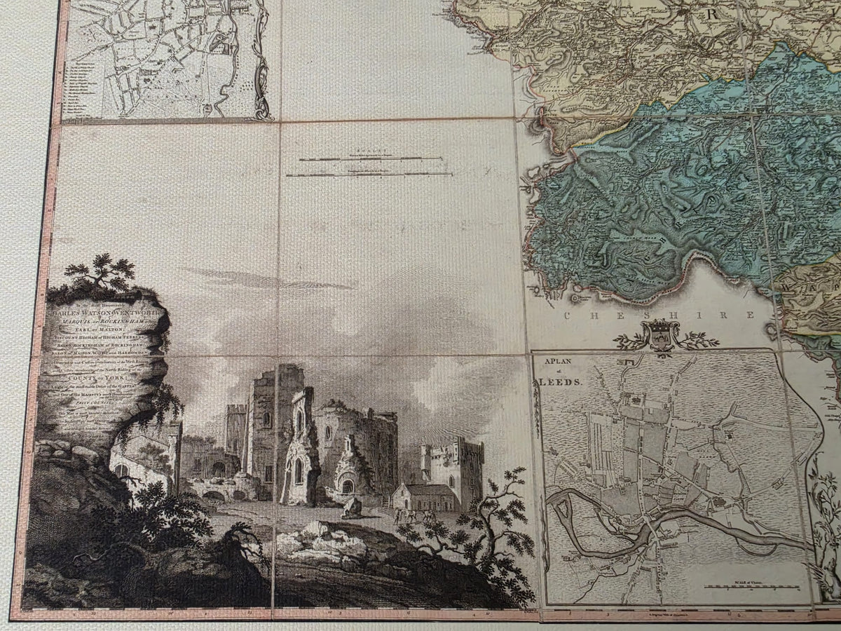Póster del Mapa del Condado de Yorkshire (1772) - Arte de Pared Vintage de Inglaterra por Thomas Jefferys