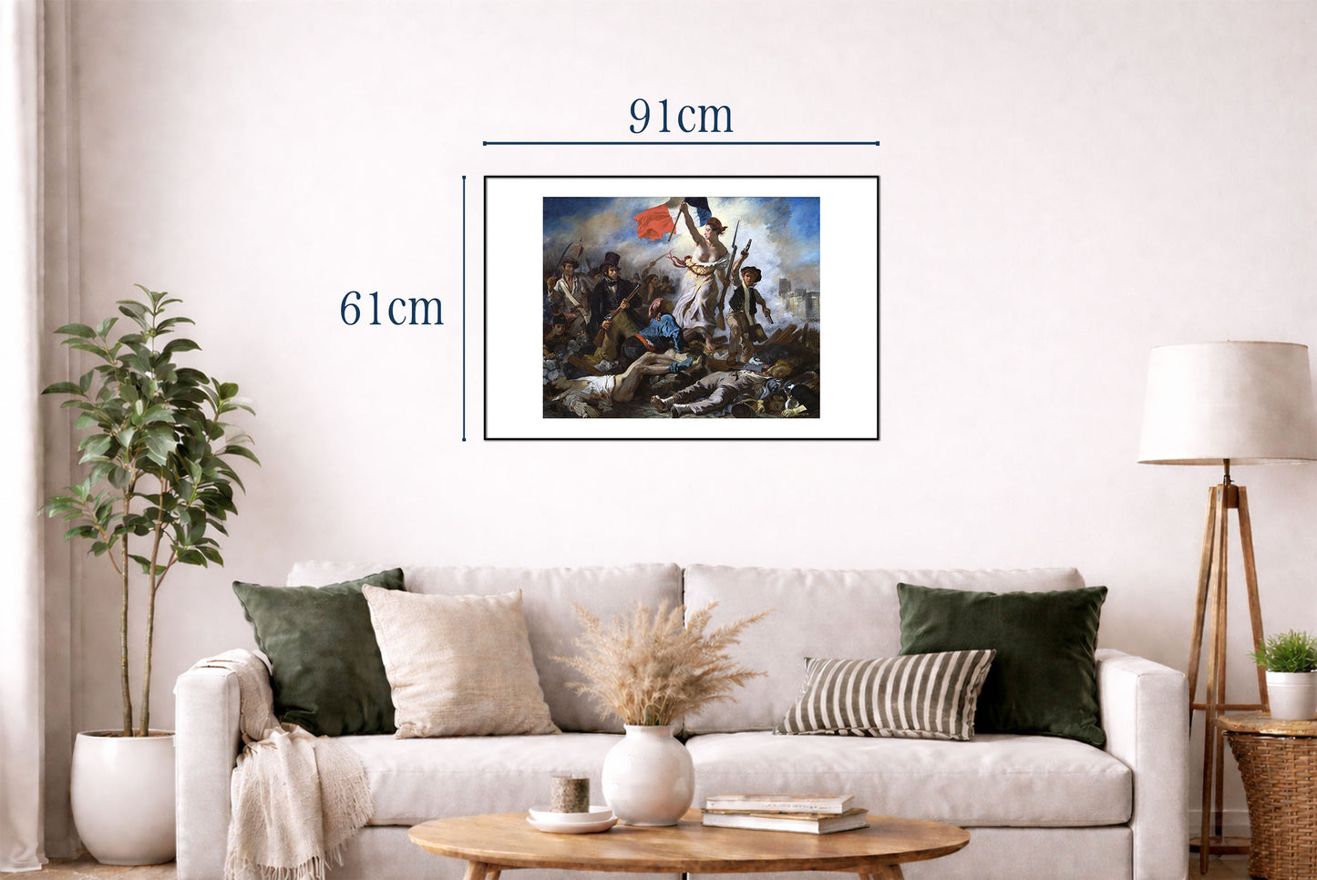 Freiheit führt das Volk Poster - Eugène Delacroix Vintage Französische Revolution Wandkunst