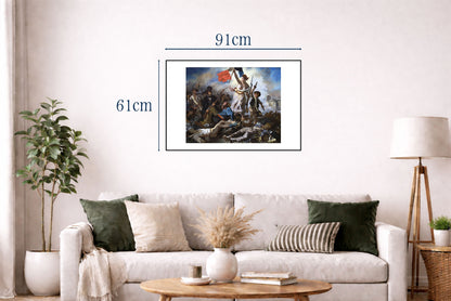 Freiheit führt das Volk Poster - Eugène Delacroix Vintage Französische Revolution Wandkunst