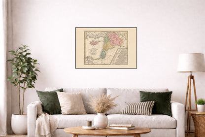 Kingdom of Jerusalem During the Crusades - Historical Map Poster