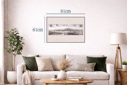Prag Stadt Poster (1650) - Vintage Prag Gravur Wandkunst