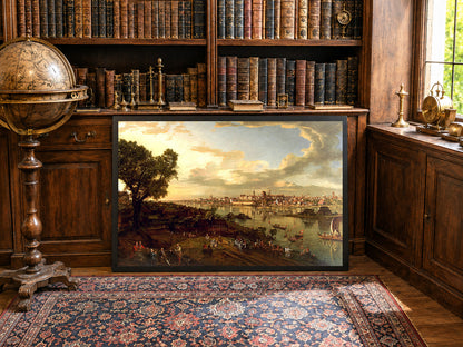 Bellotto Blick auf Warschau von Praga Poster - Vintage Warschau Stadtansicht Wandkunst