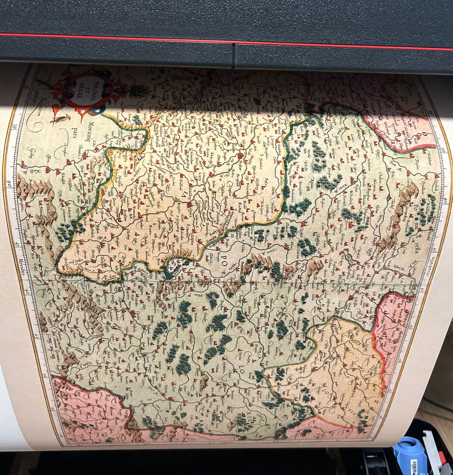 1623 Polonia Et Silesia Karte - Vintage-Atlas-Karte von Polen & Schlesien