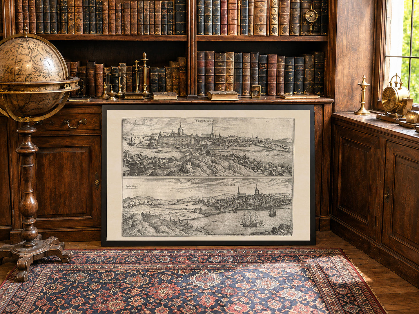 Stockholm 1588 Karten Druck - Braun & Hogenberg ‘Civitates Orbis Terrarum’